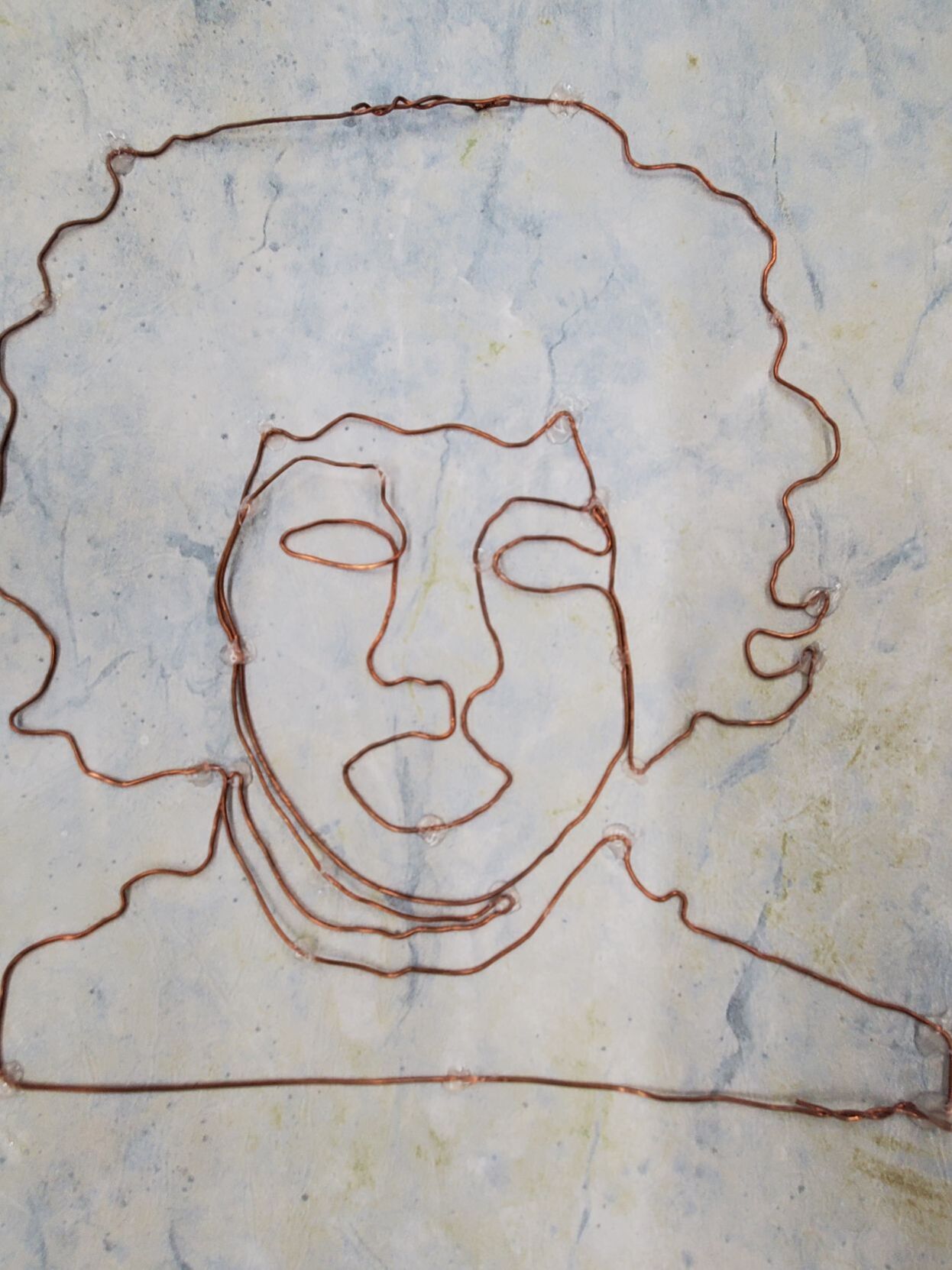 Wire portraits in Bradford